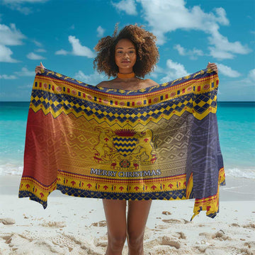 Afro Chad Christmas Sarong Coat Of Arms With African Pattern LT15