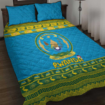 Afro Rwanda Christmas Quilt Bed Set Noheli Nziza Coat Of Arms - African Pattern LT15