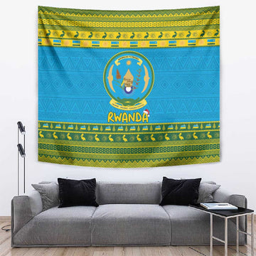Afro Rwanda Christmas Tapestry Noheli Nziza Coat Of Arms - African Pattern LT15