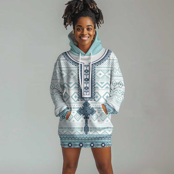 Eritrea Hoodie Dress African Pattern - Habesha Style LT15