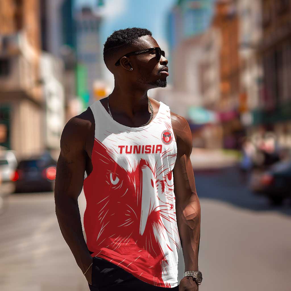 Custom Tunisia Football Men Tank Top Go Champions LT15