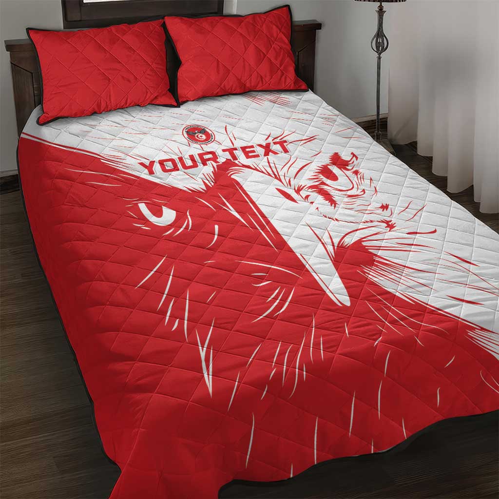 Custom Tunisia Football Quilt Bed Set Go Champions LT15