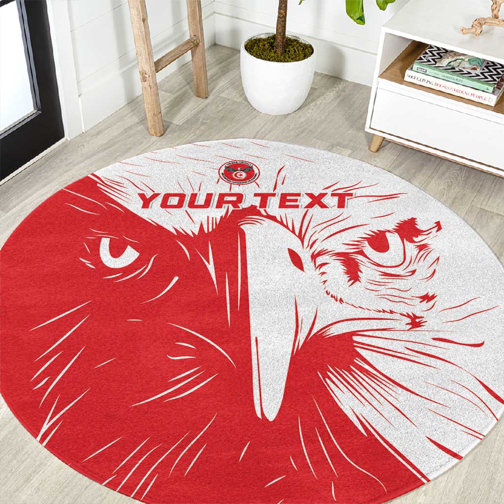 Custom Tunisia Football Round Carpet Go Champions LT15