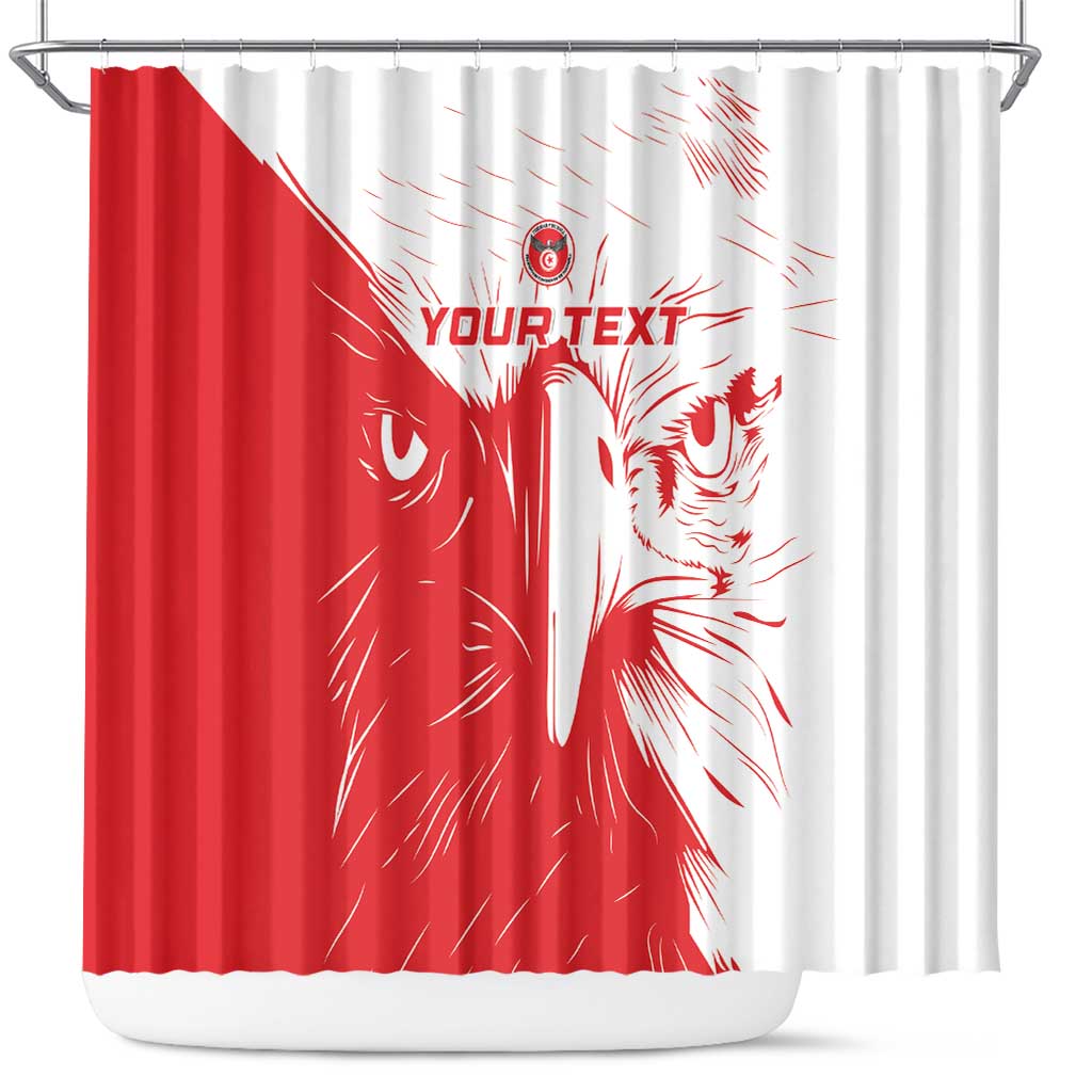 Custom Tunisia Football Shower Curtain Go Eagles of Carthage LT15