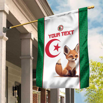 Custom Algeria Football Garden Flag Fennec Foxes With Islamic Pattern LT15