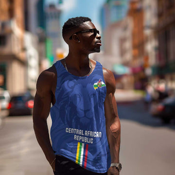 Custom Central African Republic Football Men Tank Top Allez Les Fauves LT15