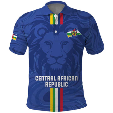 Custom Central African Republic Football Polo Shirt Go Les Fauves Go LT15