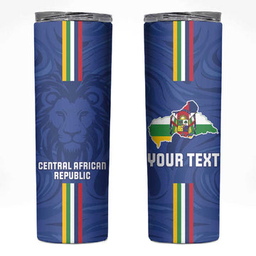 Custom Central African Republic Football Skinny Tumbler Allez Les Fauves LT15