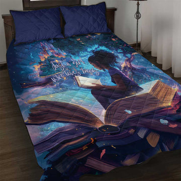 Black Girls Book Lovers Quilt Bed Set So Many Books - So Little Time LT15