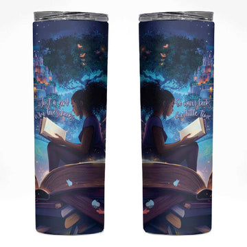 Black Girls Book Lovers Skinny Tumbler So Many Books - So Little Time LT15