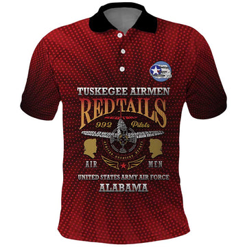 Personalized Red Tails Legacy Polo Shirt Tuskegee Airmen WWII Heroes LT15