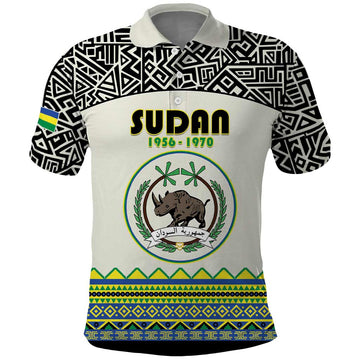 Personalized Sudan 1956-1970 Polo Shirt With African Pattern LT15