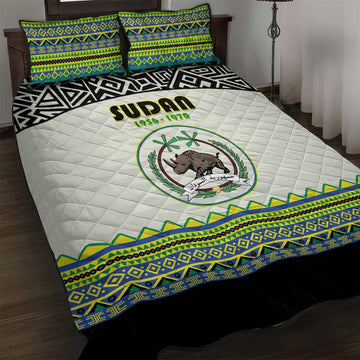 Sudan Quilt Bed Set Coat Of Arms 1956-1970 With African Pattern LT15