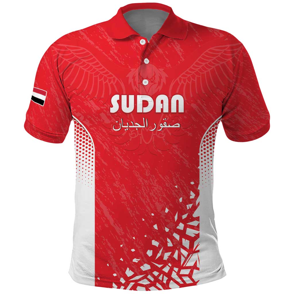 Custom Sudan Football Polo Shirt Come On Falcons of Jediane LT15