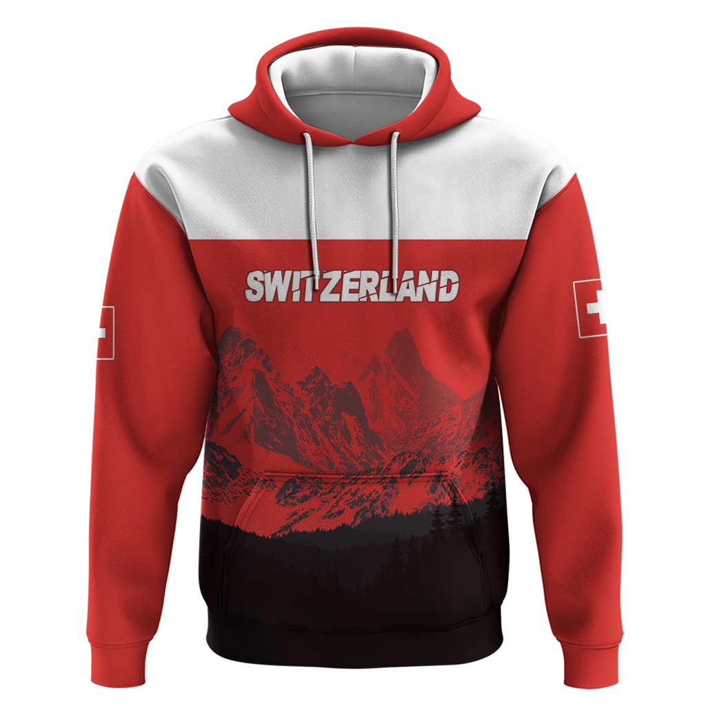 Custom Switzerland Football Hoodie Swiss Alps LT17