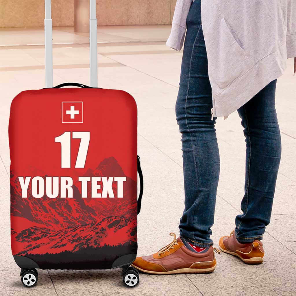 Custom Switzerland Football Luggage Cover Swiss Alps LT17