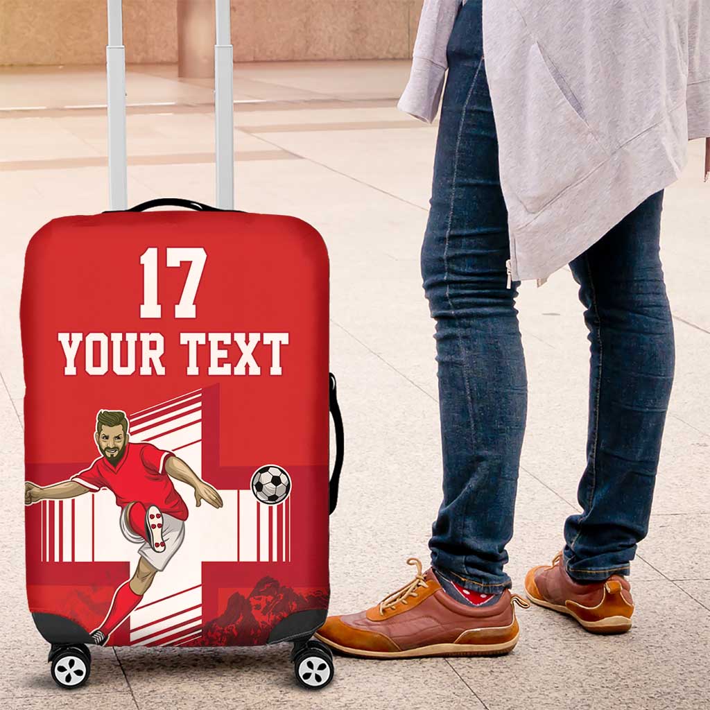 Custom Switzerland Football Luggage Cover Hopp Schwiiz! LT17