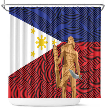 Philippines National Flag Day 28 May Shower Curtain Lapu-Lapu King LT17