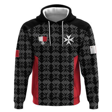 Custom Malta Football Jersey Go Champions Hoodie Black Style LT17