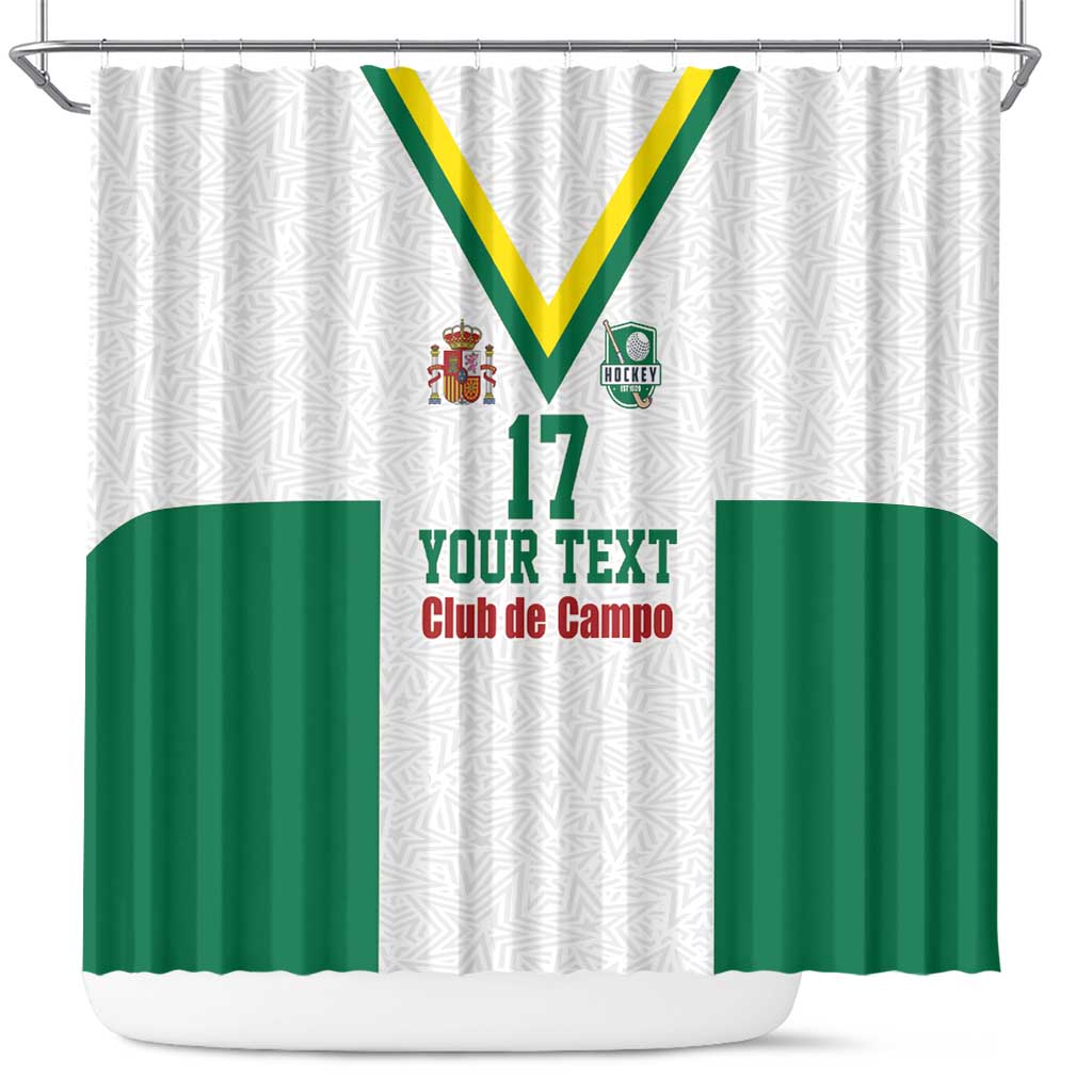 Custom Spain Field Hockey Shower Curtain Club de Campo Sporty Style LT17