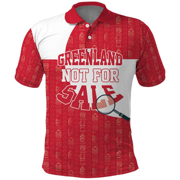 Greenland Not For Sale Polo Shirt Polar Bear LT17