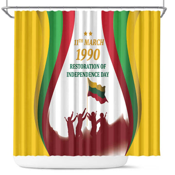 Lithuania Restoration of Independence Day Shower Curtain 11th March 1990 LT17
