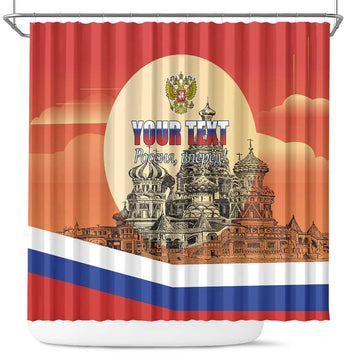 Personalized Russia Day 12th June Shower Curtain Red Square Moscow LT17