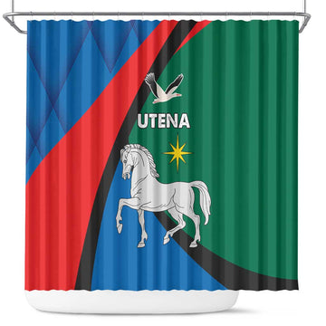 Lithuania Utena County Shower Curtain Utenos Apskritis LT17