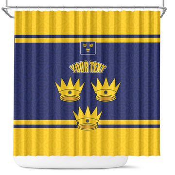 Personalized Ireland Munster Three Gold Crowns Shower Curtain An Mhumhain Flag Three Gold Crowns LT17