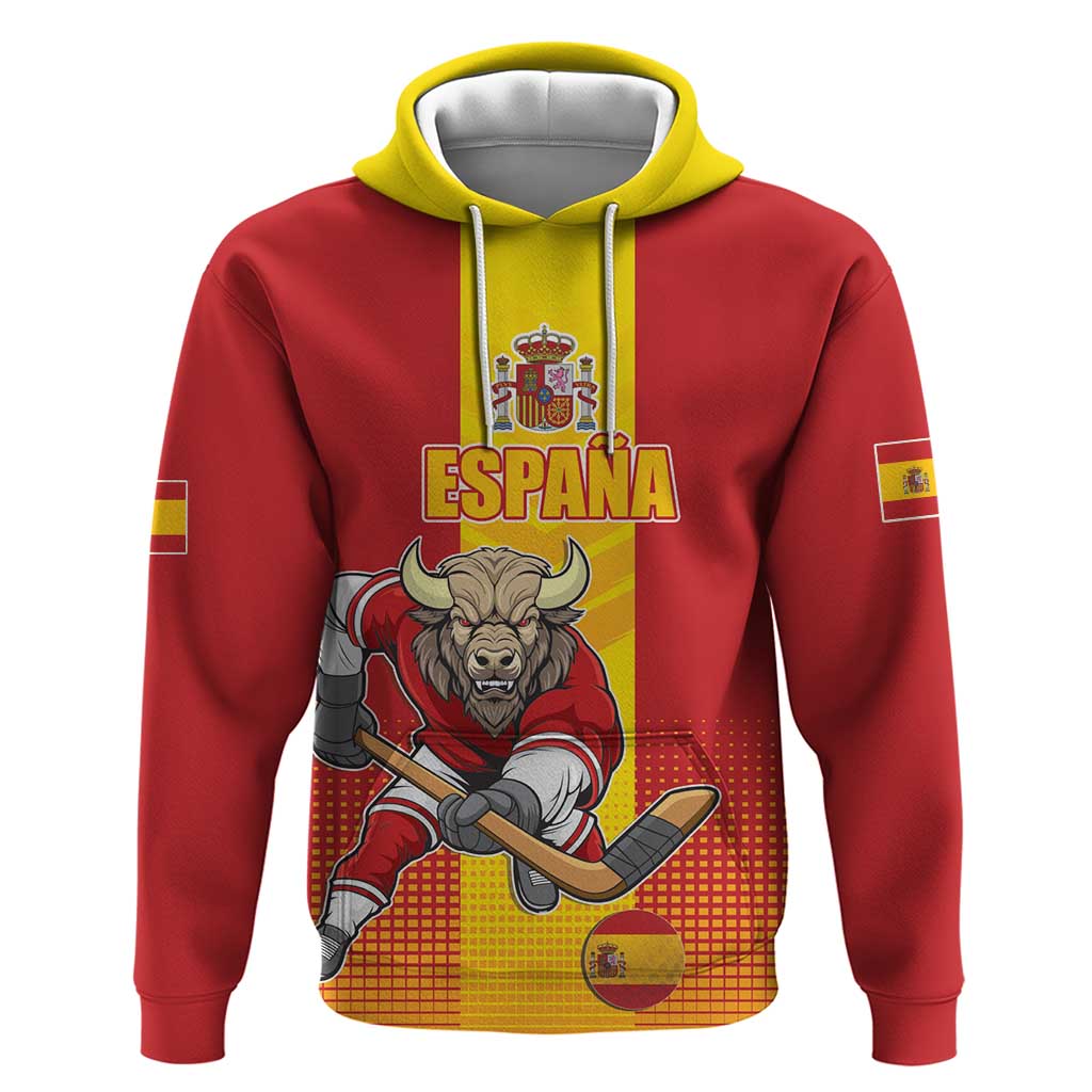 Custom Spain Field Hockey Hoodie Sporty Style with Bull Mascot LT17