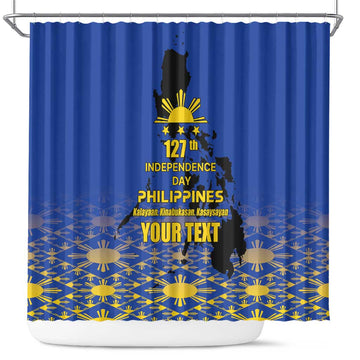 Philippines Independence Day Shower Curtain Kalayaan Kinabukasan Kasaysayan LT17