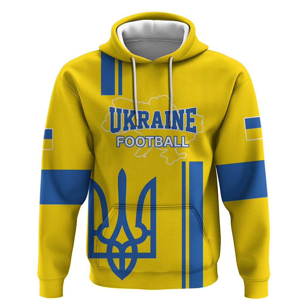 Custom Ukraine Football Hoodie Yellow Style LT17