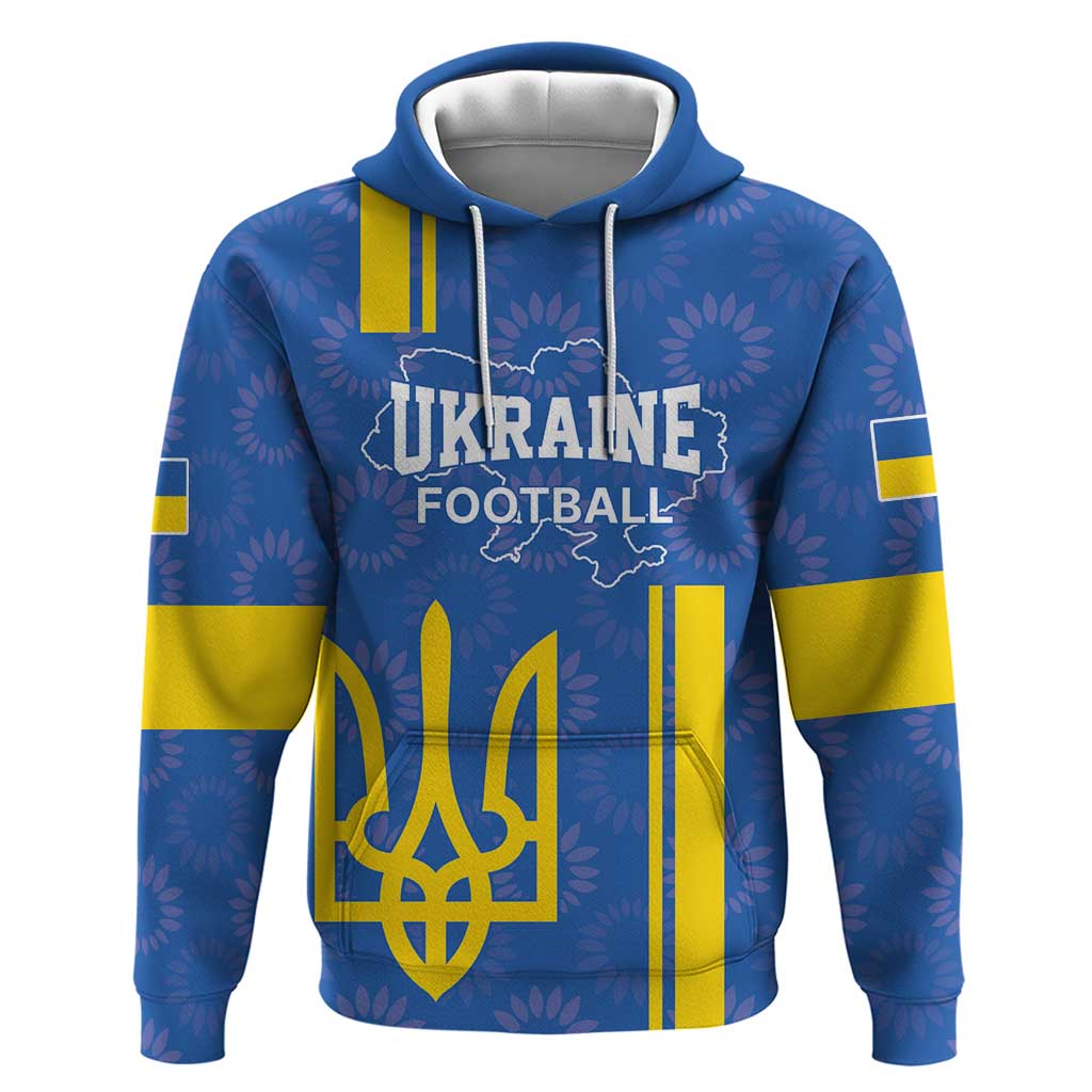 Custom Ukraine Football Hoodie Blue Style LT17