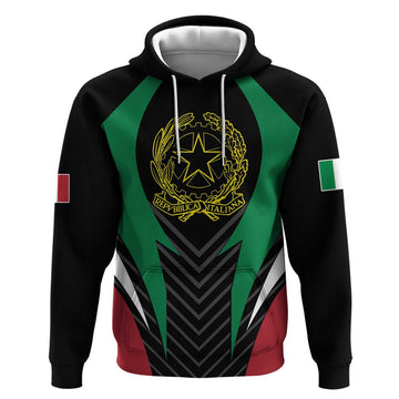 Italian Republic Hoodie Simple Coat of Arms LT17