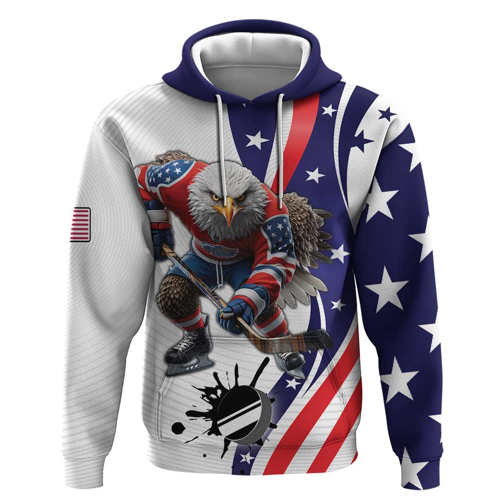 Custom United States Ice Hockey Go Champions Hoodie Team USA Eagle Mascot Style LT17