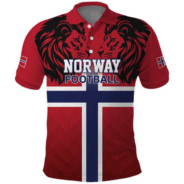 Custom Norway Football Polo Shirt Lion Sporty Style LT17