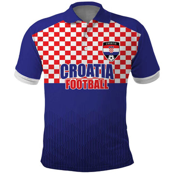 Custom Croatia Football Polo Shirt Sporty Style LT17