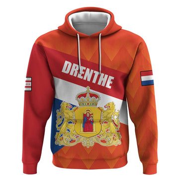 Netherlands Drenthe Province Personalized Hoodie Flag of Drenthe LT17