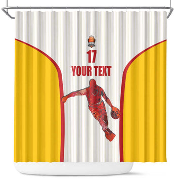 Custom Espana Basketball Spain Shower Curtain Baloncesto Come on La Roja White Style LT17