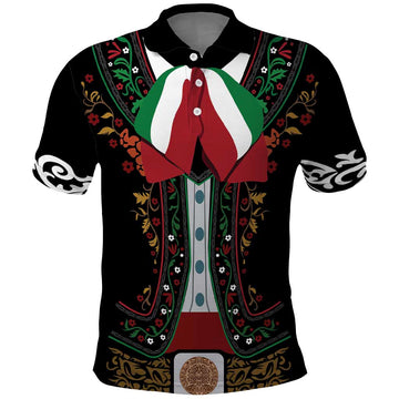 Mexico Cinco de Mayo Polo Shirt Charro Suit Style LT17