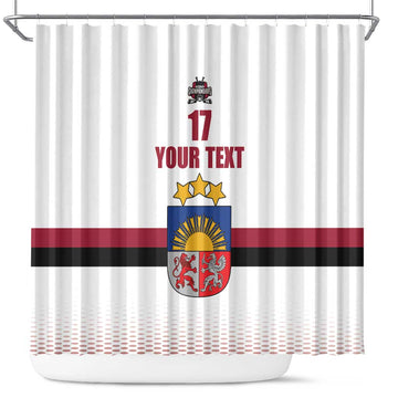 Custom Latvia Ice Hockey Champions Shower Curtain Come on Latvija White style LT17