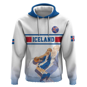 Iceland Basketball Custom Hoodie White Style LT17