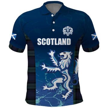 Custom Scotland Rugby Polo Shirt Go Scottish Thistle LT17