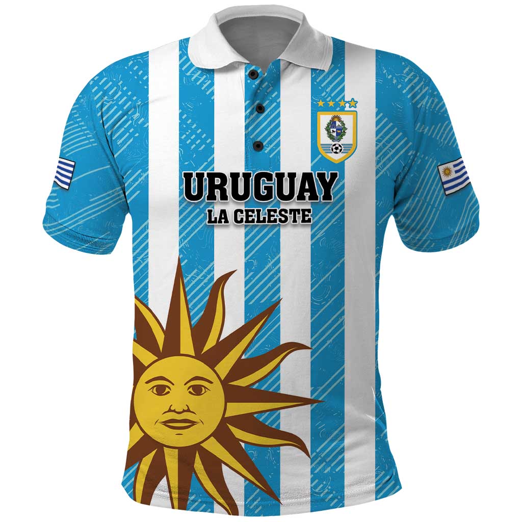 Custom Uruguay Football Polo Shirt Sol De May LT18