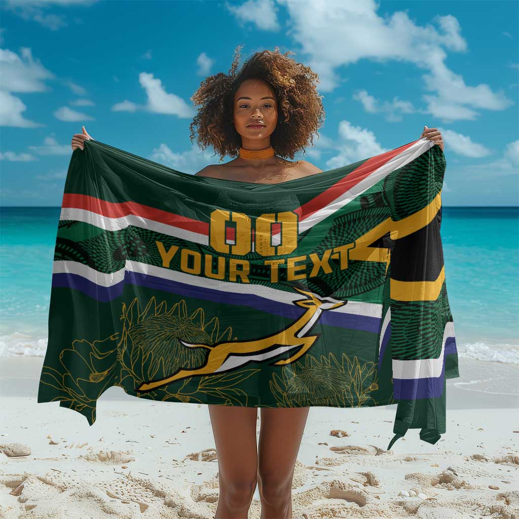 Custom South Africa Rugby Sarong Springboks Mascot African Pattern LT18