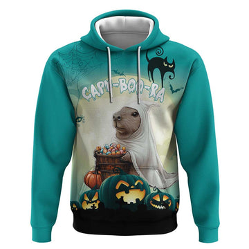 Capy-Boo-Ra Halloween Hoodie Spooky Halloween Night With Pumpkins LT18