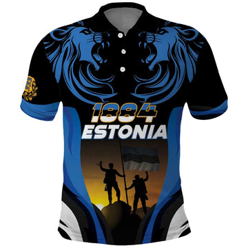 Custom Estonia National Flag Day Polo Shirt Mu isamaa, mu onn ja room LT18