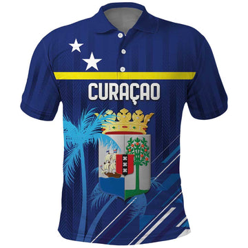 Personalized Curacao Flag Day Polo Shirt Dia di Bandera LT18
