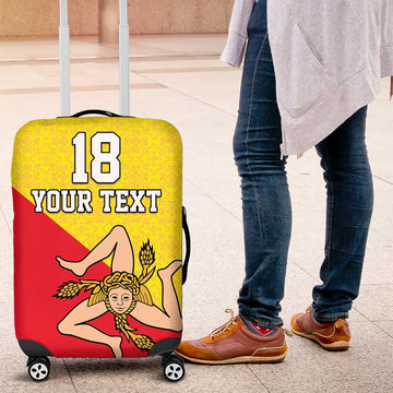 Custom Sicilia Football Luggage Cover Naziunali Siciliana LT18
