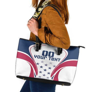 Custom USA Rugby Leather Tote Bag Simple Style LT18